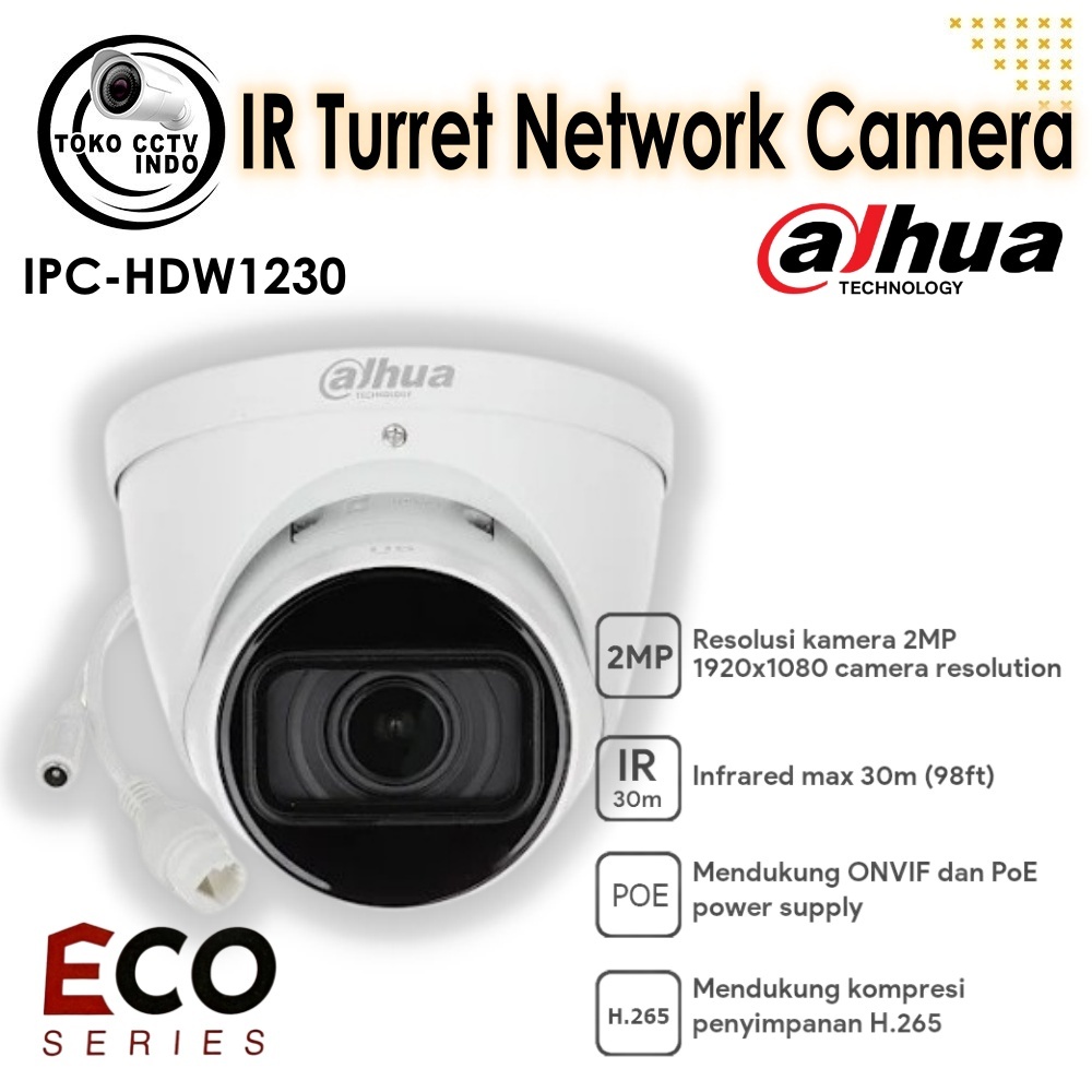 DAHUA IPC-HDW1230 2MP IR Turret Network Camera