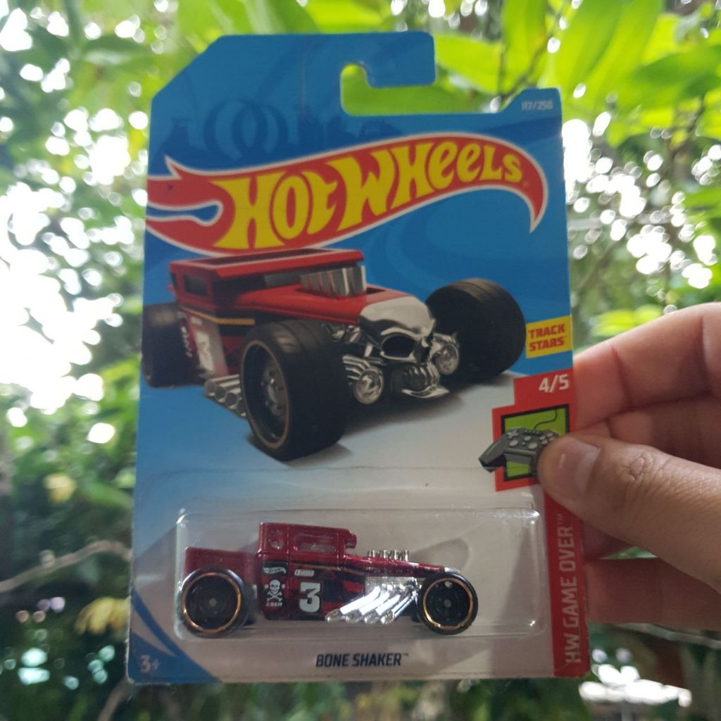 HOTWHEELS BONE SHAKER HITAM BLACK