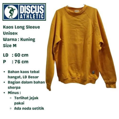 DISCUS ATHLETIC Sweater Oversize Unisex - Kuning