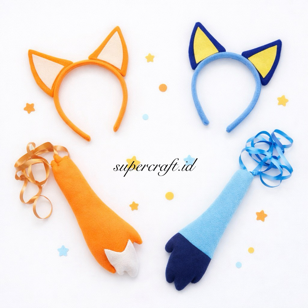 Bando Karakter Bluey Bando Bluey Family Kostum Bluey Heeler Family Kartun Bluey