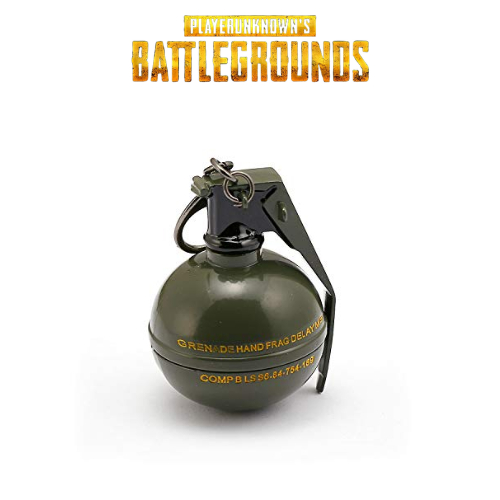 Keychain Gantungan Kunci Games Battle Royal PUBG (PlayerUnknown's Battlegrounds) Trhowable - Hand Gr