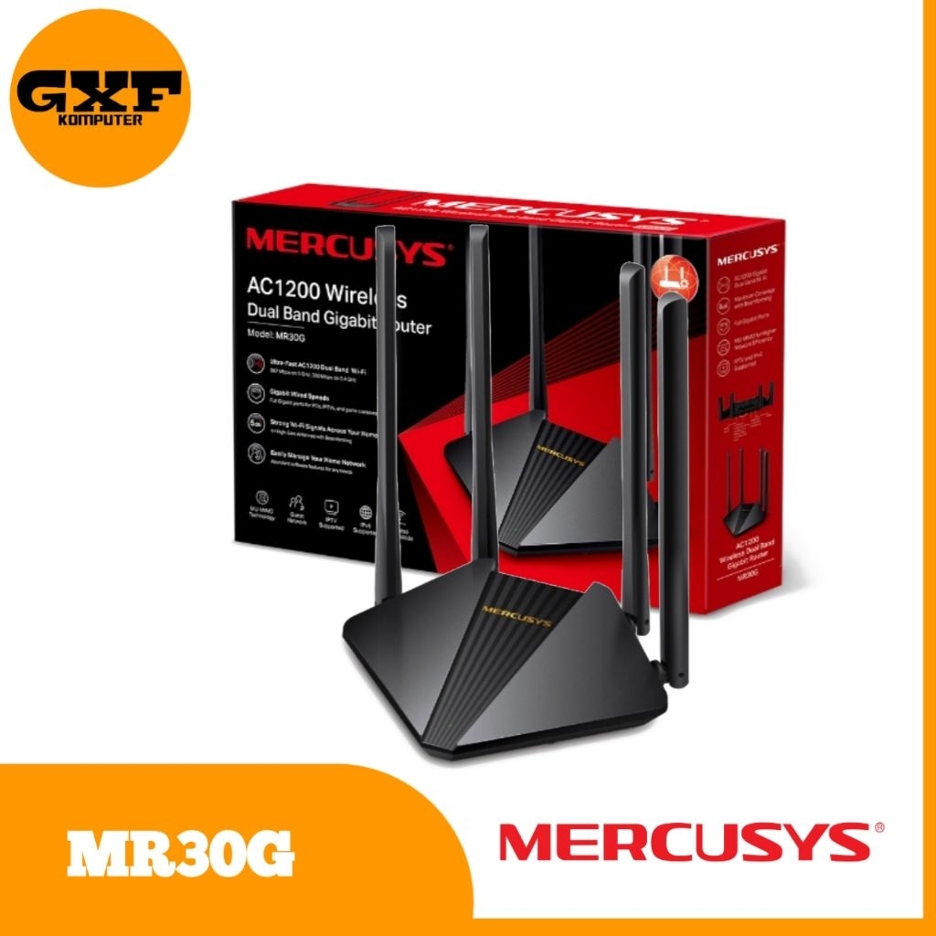MERCUSYS MR30G | AC1200 Wireless Dual Band Gigabit Router