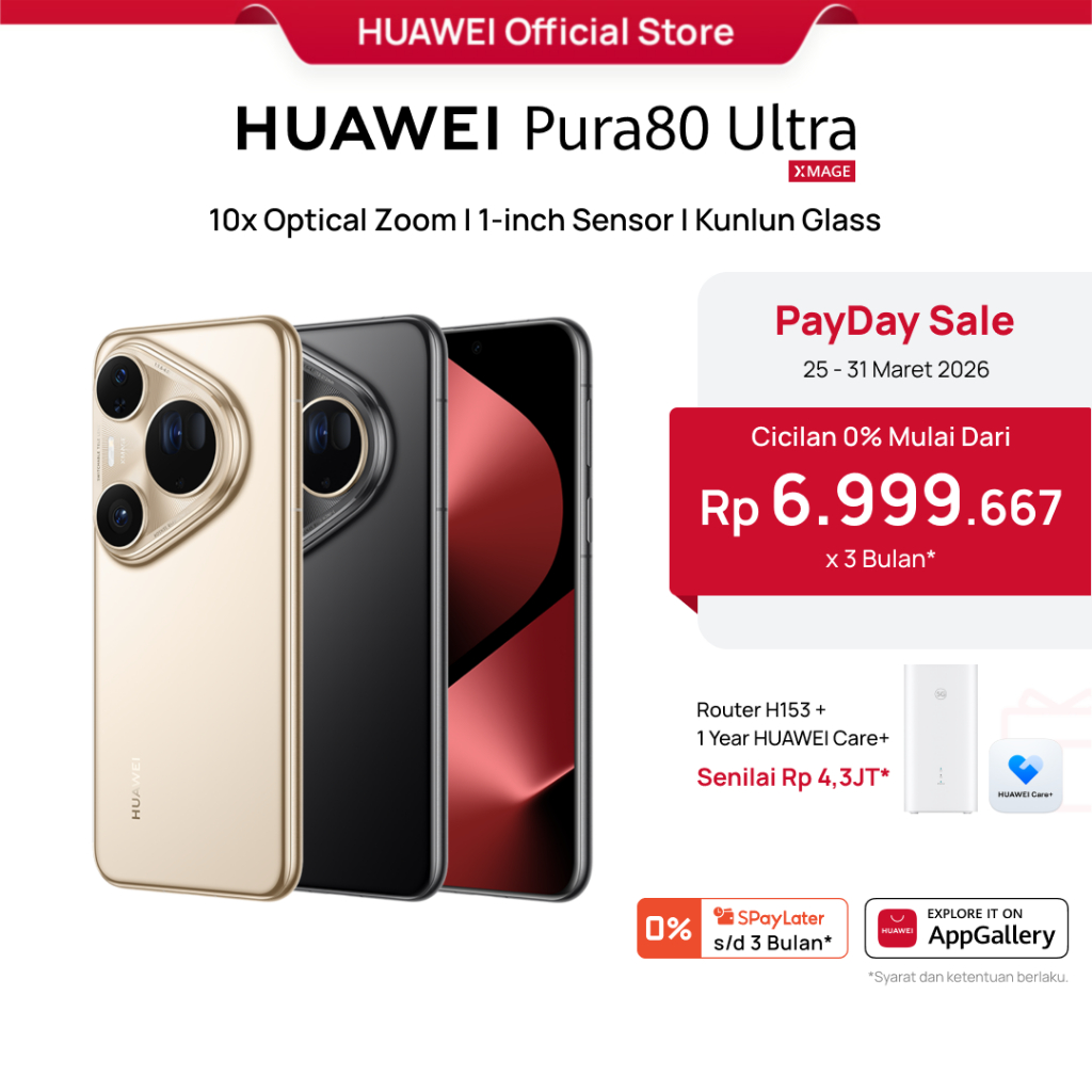 [PayDay Voucher s/d 15%] HUAWEI Pura 80 Ultra Smartphone | 10x Optical Zoom | 1-inch Sensor | Kunlun