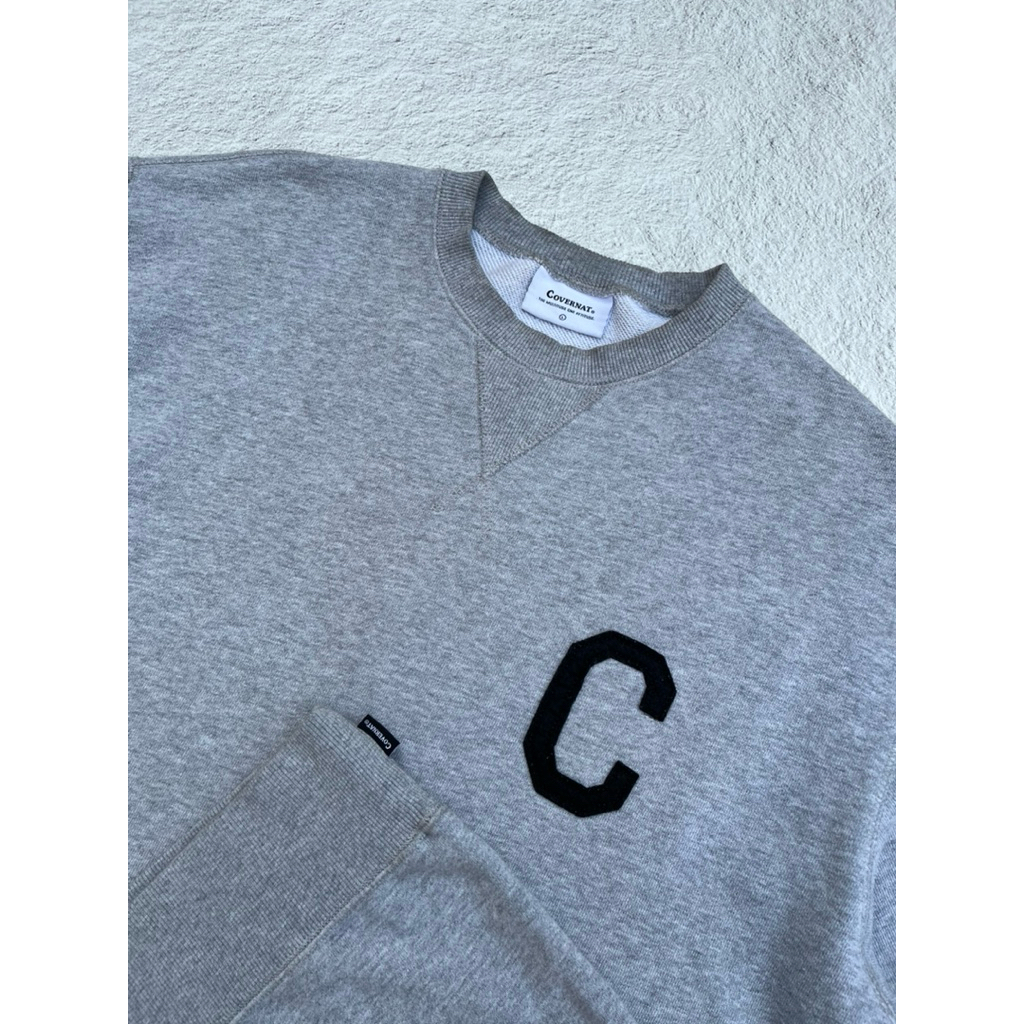 COVERNAT C-LOGO GREY SWEATSHIRT