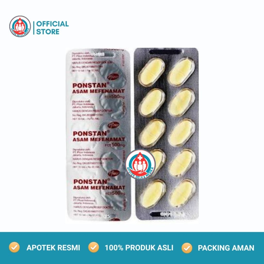 Ready terlaris dan original || vitamin ponstan 500 mg perlembar 10 tab