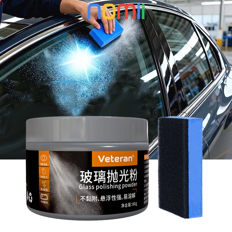 1Set 80g Penghilang Goresan Kaca Mobil Obat Penghilang Baret Kaca Mobil Cerium Oxide Obat Poles