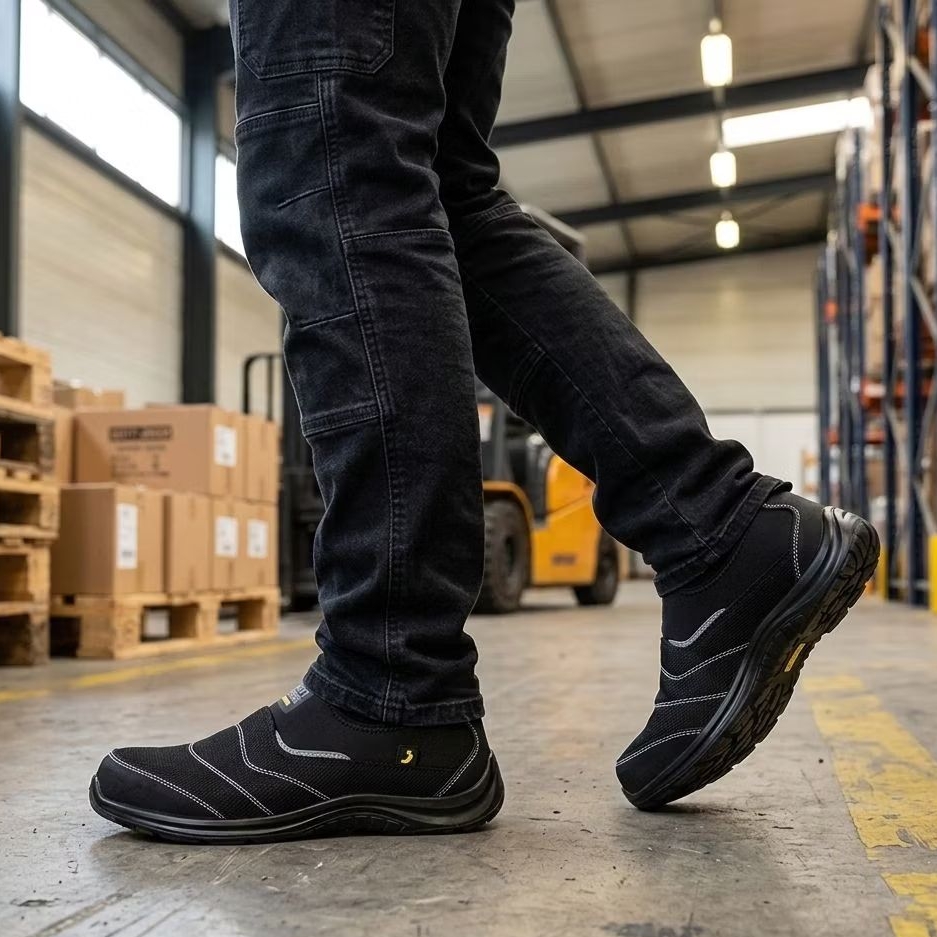 Sepatu Safety Jogger Yukon Black Hitam