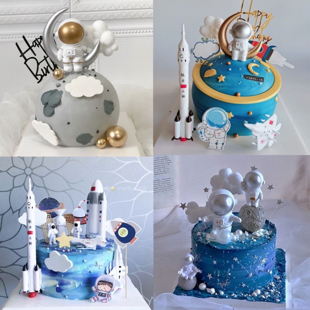 Topper Cake Astronot Hiasan Kue Ulang Tahun