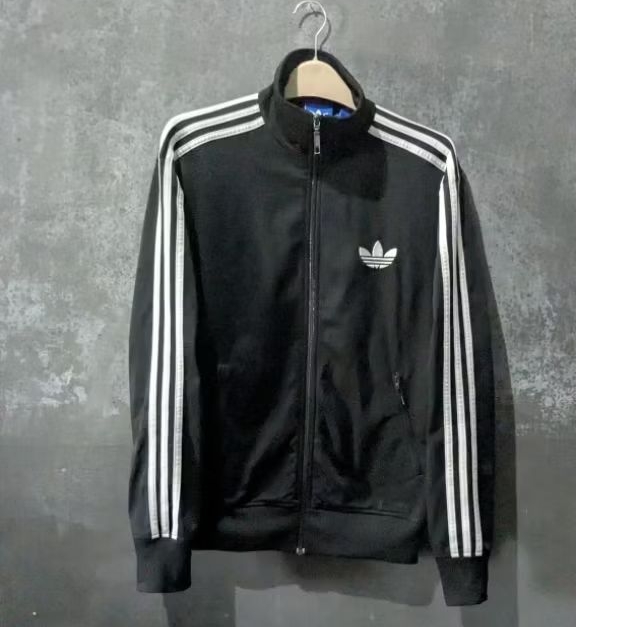 Tracktop adidas Green Stripe Black and White bw