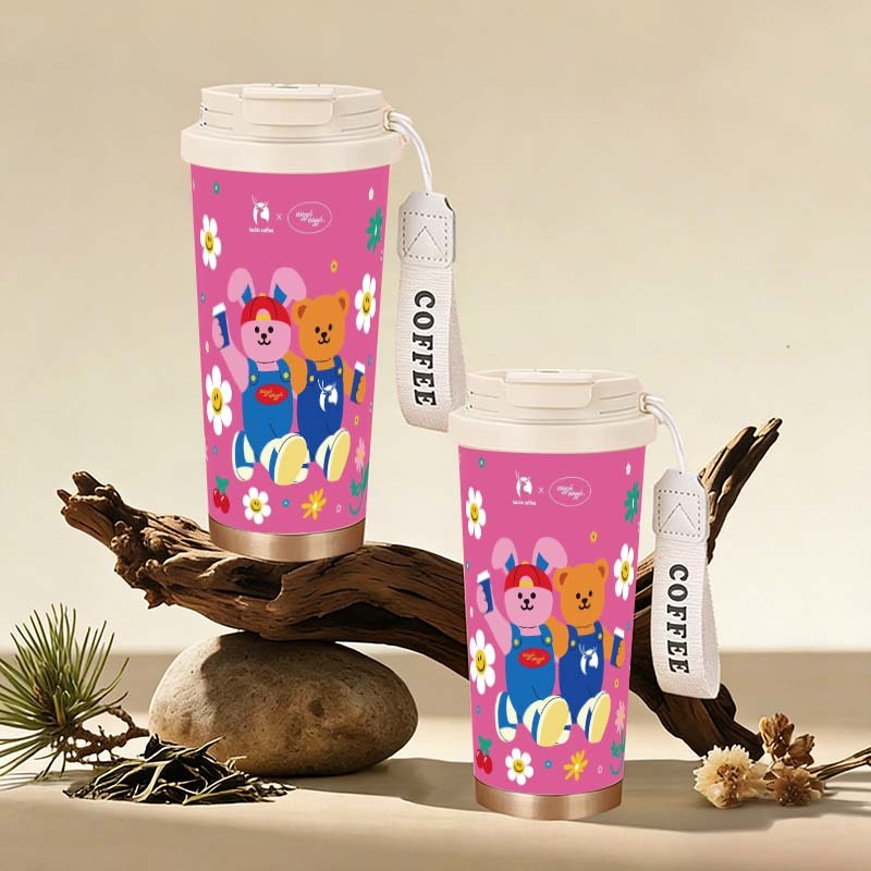 Wiggle Wiggle Wiggle Bunny Wiggle Bear Tumbler Stainless Steel 316 500ml - Tahan Panas Dingin, Anti 
