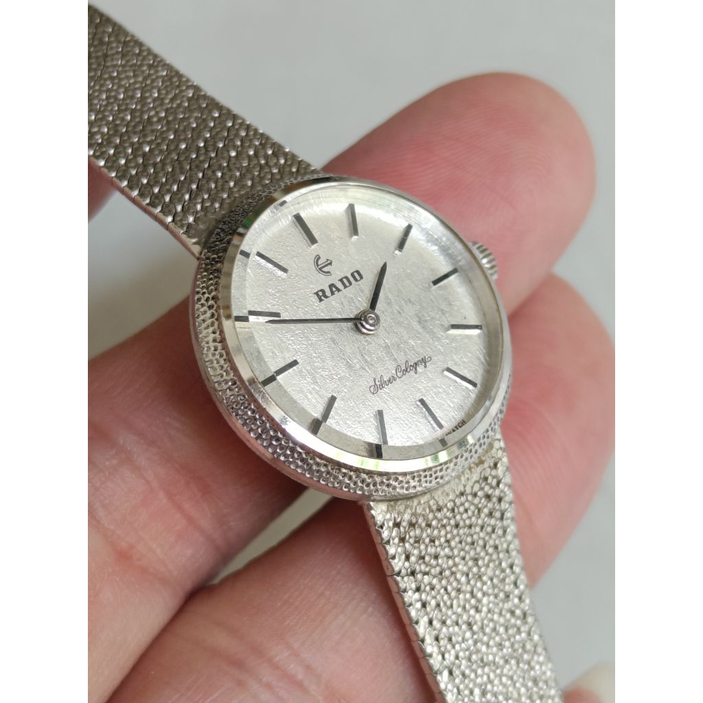 Rado silver cologny manual winding vintage original bekas bagus normal semua siap pakai sangat mewah