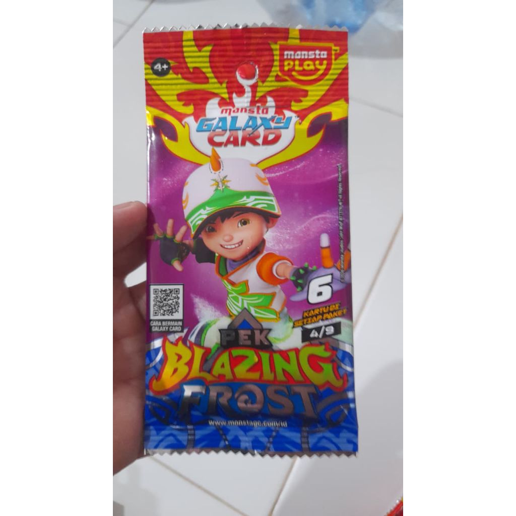 Monsta Galaxy Card pek blazing frost Boboiboy sori no 4/9