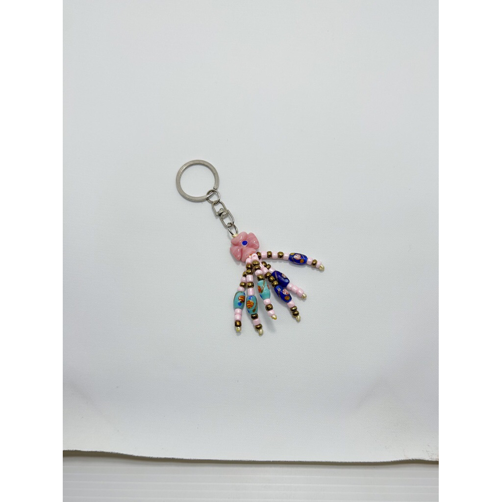 Gantungan kunci - ganci manik jombang, java beads, handmade keychain, desain etnik