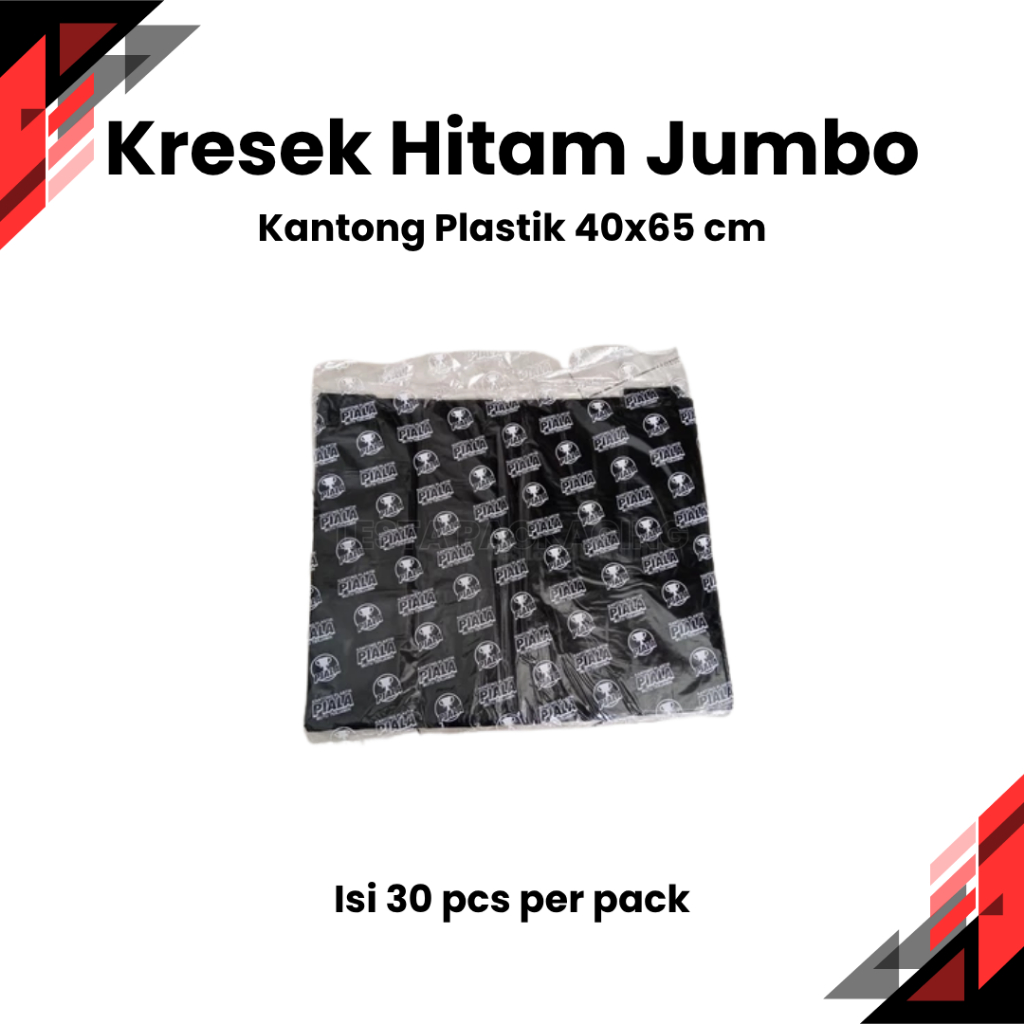 Kresek Hitam Piala 40cm Kresek Jumbo Hitam isi 30 pcs