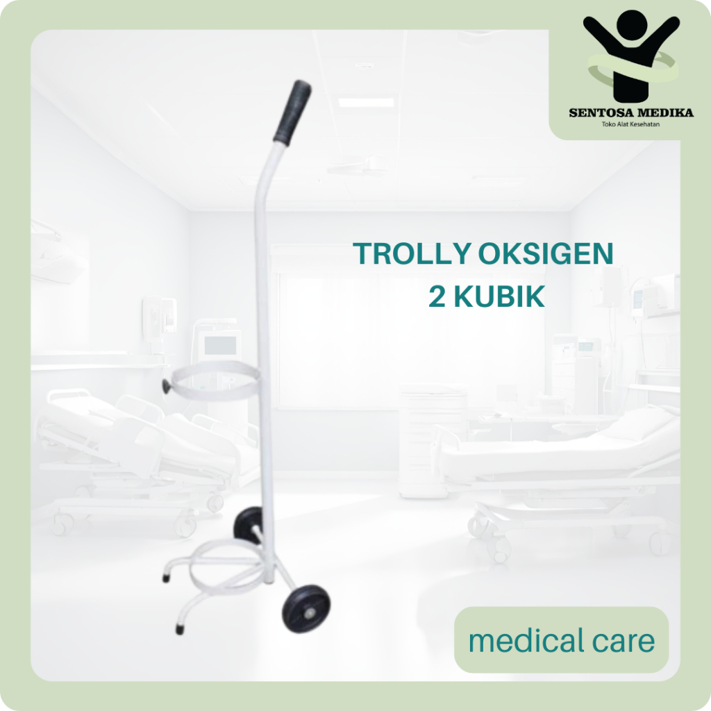 trolly oksigen 2 kubik m3 troli trolley tabung