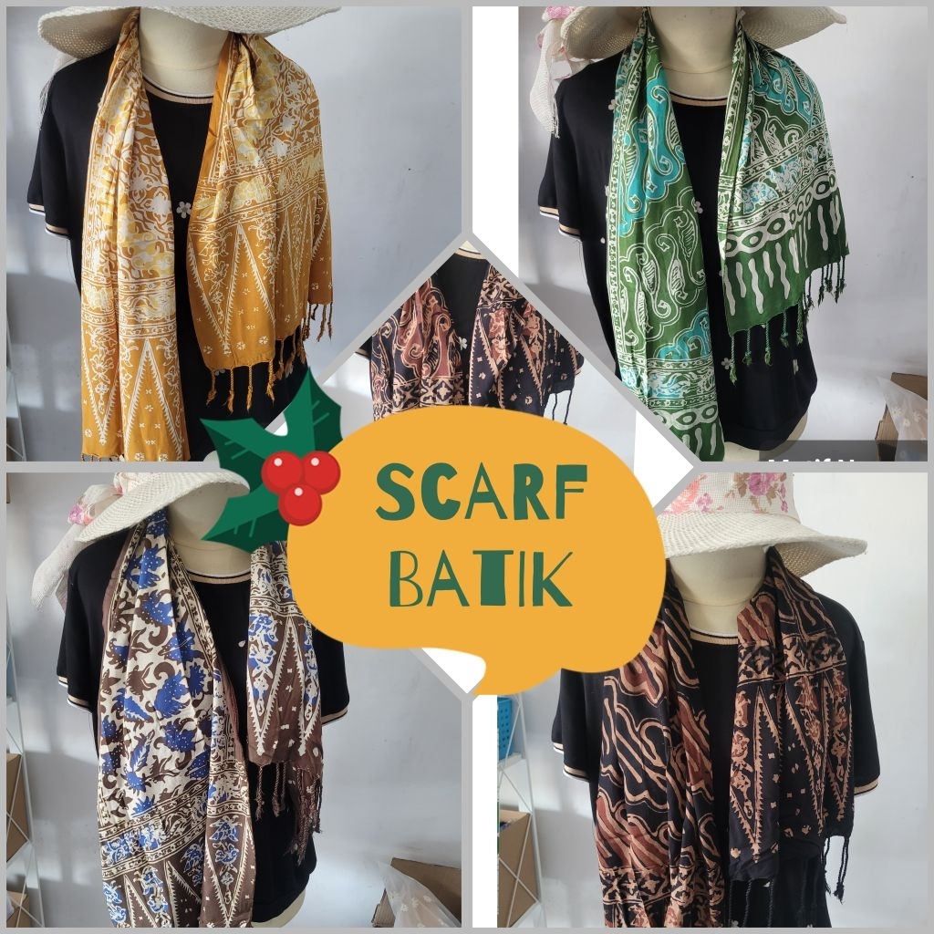 Syal Batik Jogja Scarf Batik Jogja Syal Motif Batik Jogja Untuk Sovenir Syal Batik Oleh Oleh Jogja