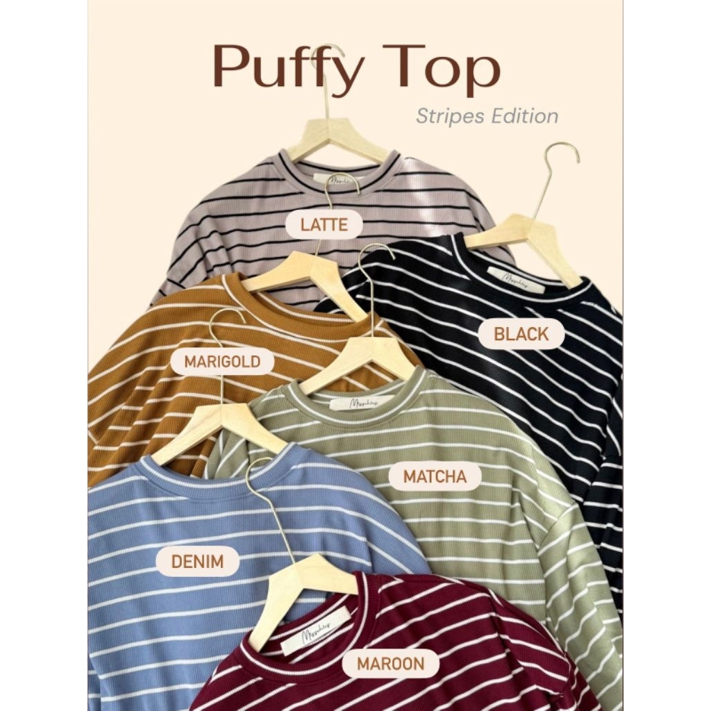 Puffy Top Stripes/ Puffy Blouse Stripe/ Blouse garis2