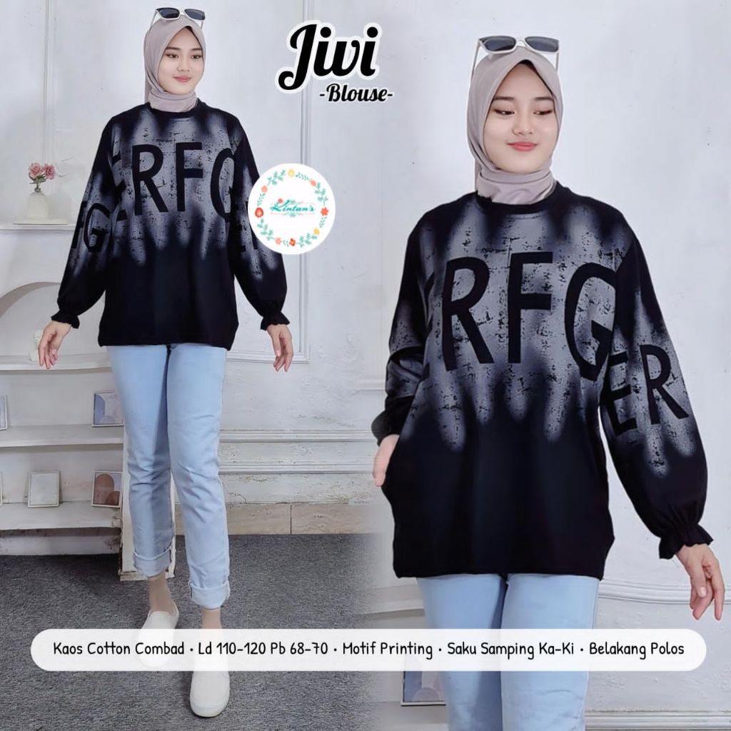 KAOS WANITA / KAOS LENGAN PANJANG JUMBO LD 120 / BAJU ATASAN WANITA LENGAN PANJANG