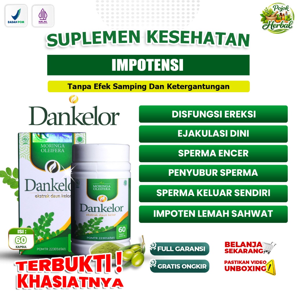 Obat Herbal Impotensi DIsfungsi Ereksi Lemah Sahwat Dan EjakulasiDini Pria Dankelor Ekstrak Daun Kel