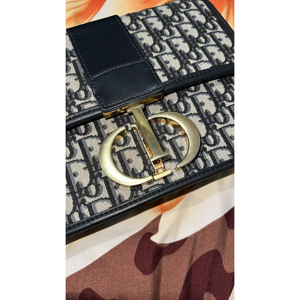 30 montaigne bag oblique jacuard blue