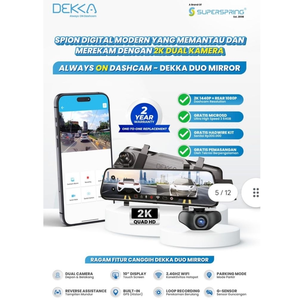 Dekka Duo Mirror Dashcam