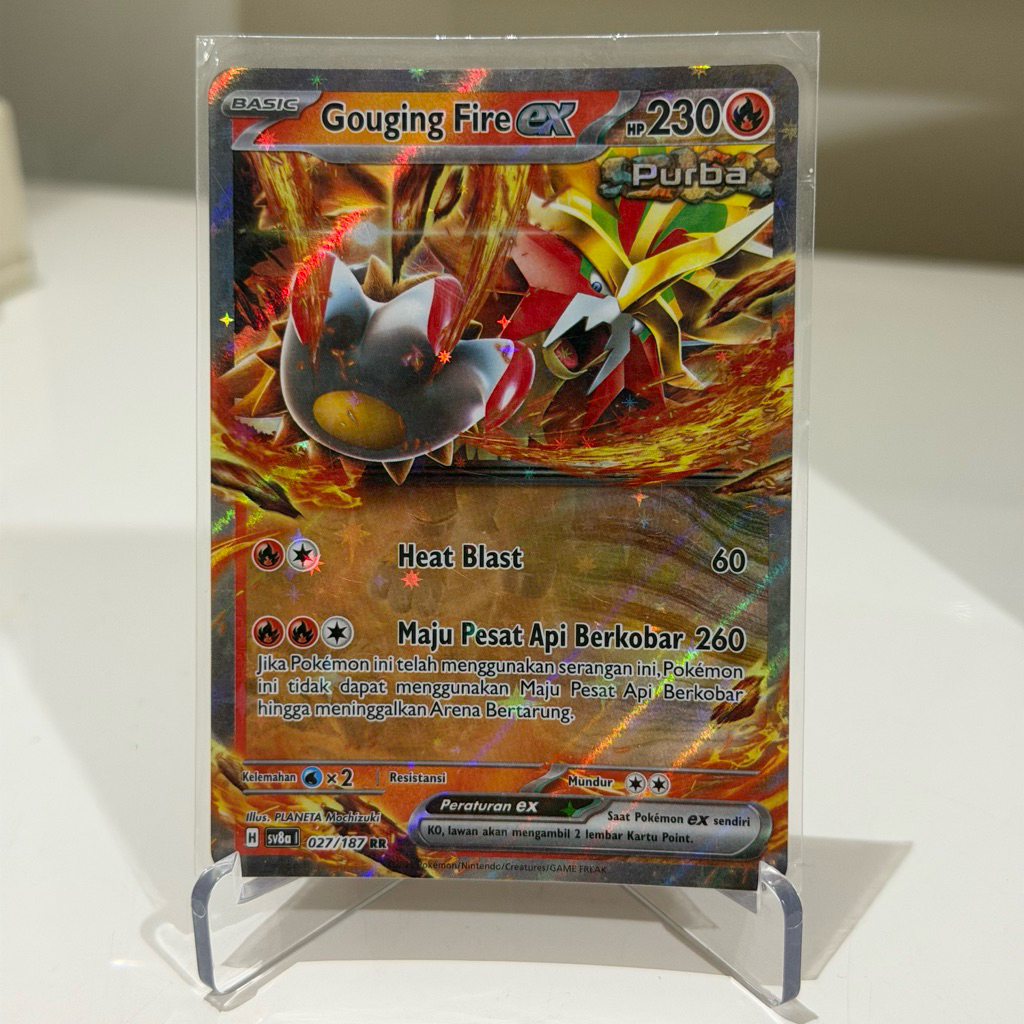 Kartu Pokemon Original - Gouging Fire EX RR SV8a 027/187