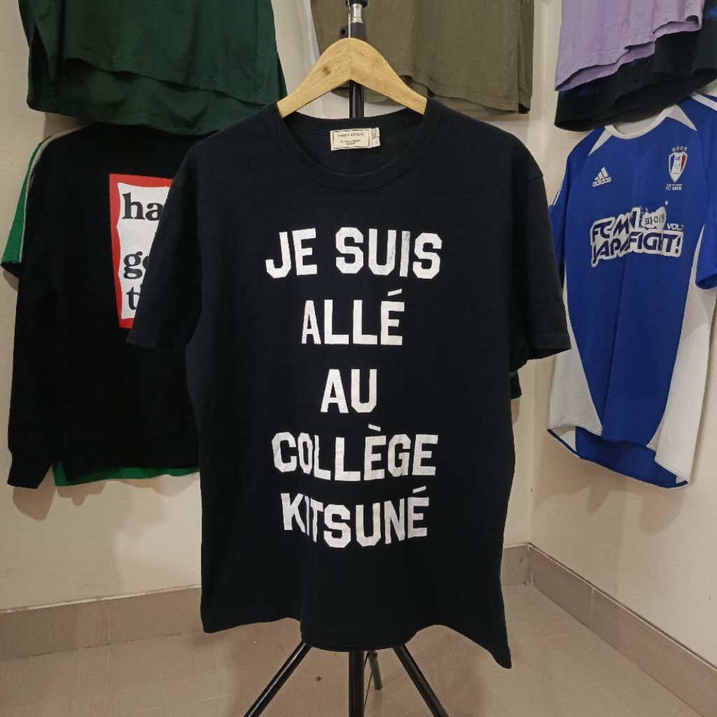 Kaos Maison Kitsune Black Size L