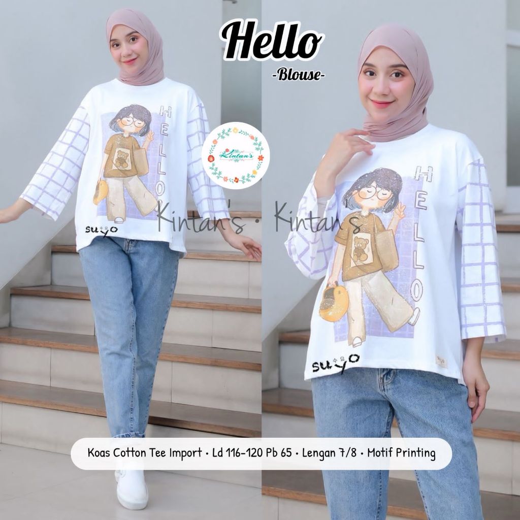 KAOS IMPORT WANITA / KAOS JUMBO WANITA / BAJU ATASAN IMPORT LENGAN PANJANG