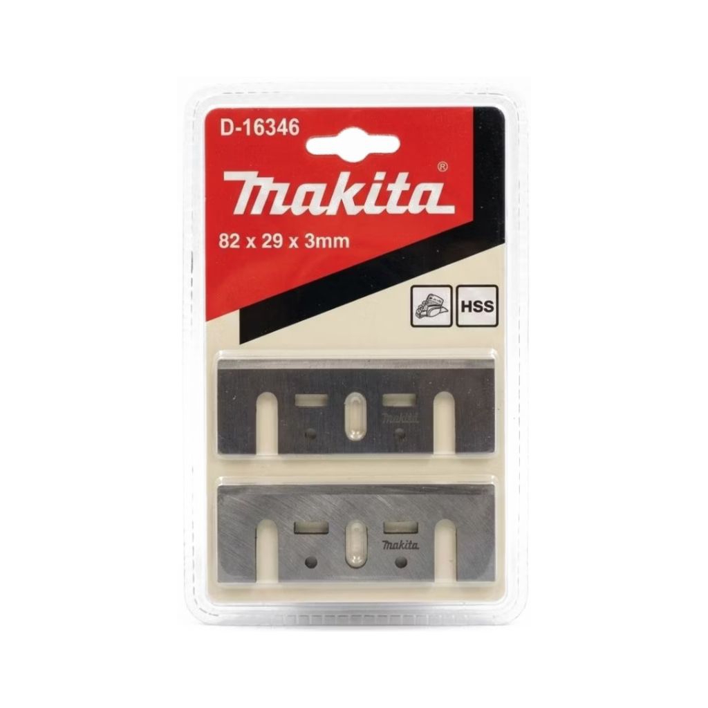 ​Makita D-16346 Mata Pasah Serut Ketam Kayu 82mm HSS Planer Blade Original Asli