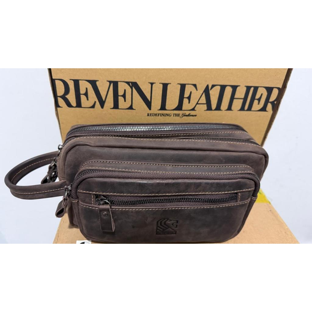 Reven Leather Nakula Pouch Bag - Tas Pria Miltifungsi Kulit Sapi Asli