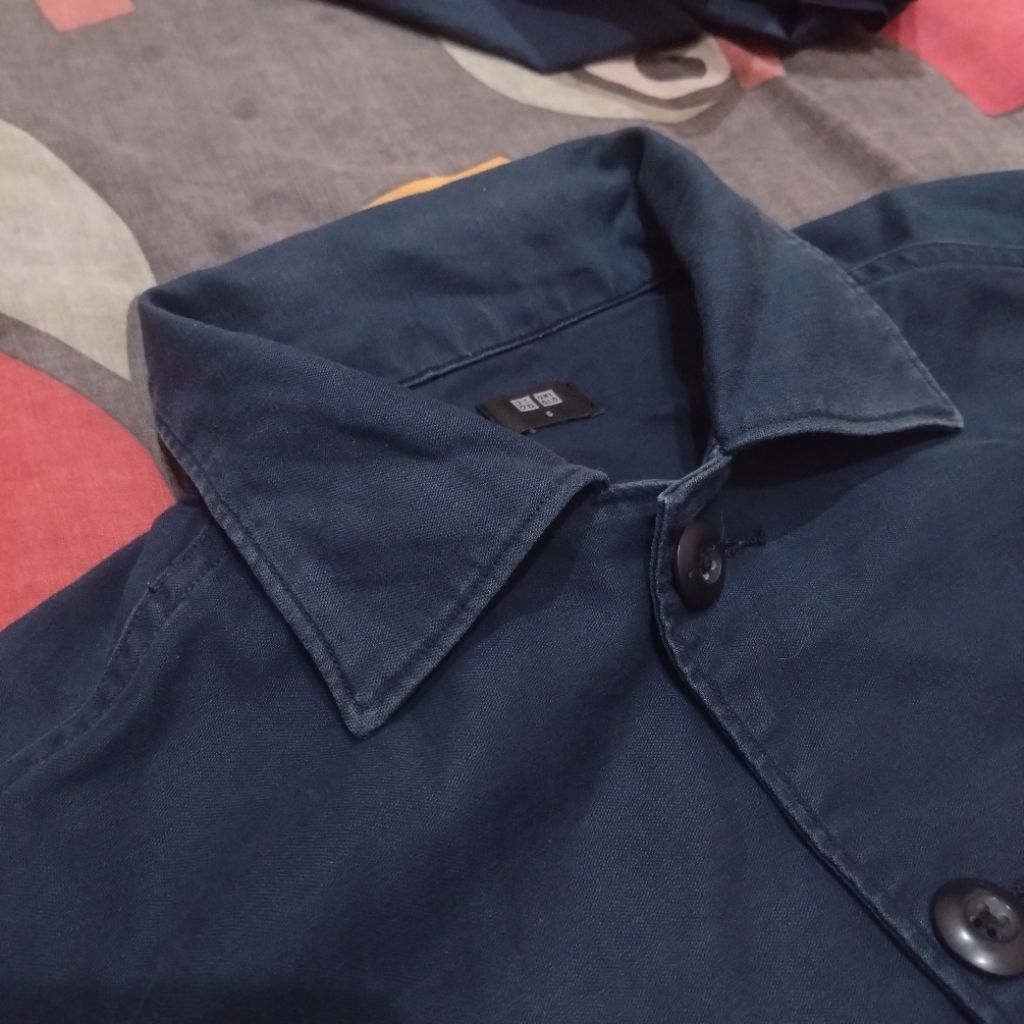 Uniqlo Work Chore Utility Jacket/Jaket Dark Navy/Biru Dongker Small