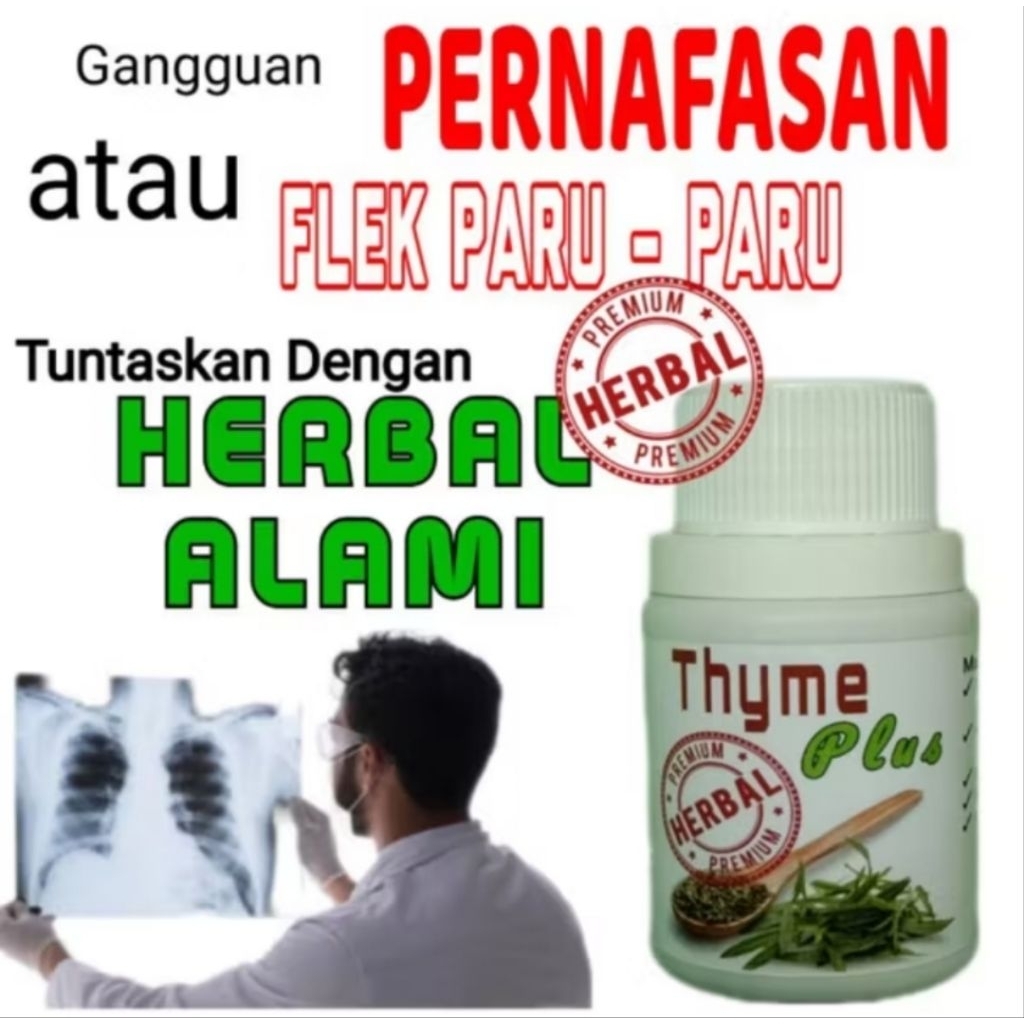 Ampuh Obat Asma Bersihkan Flek Paru Paru dan TBC 100% Original Herbal Alami Thyme Plus