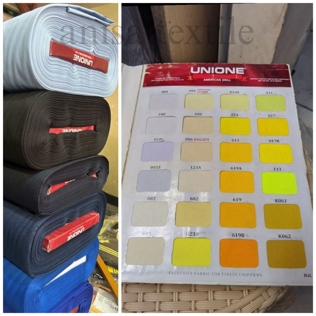 Bahan American Drill UNIONE Kain Eceran Bahan Seragam Sekolah Kain Celana Kain Kemeja Hal 1