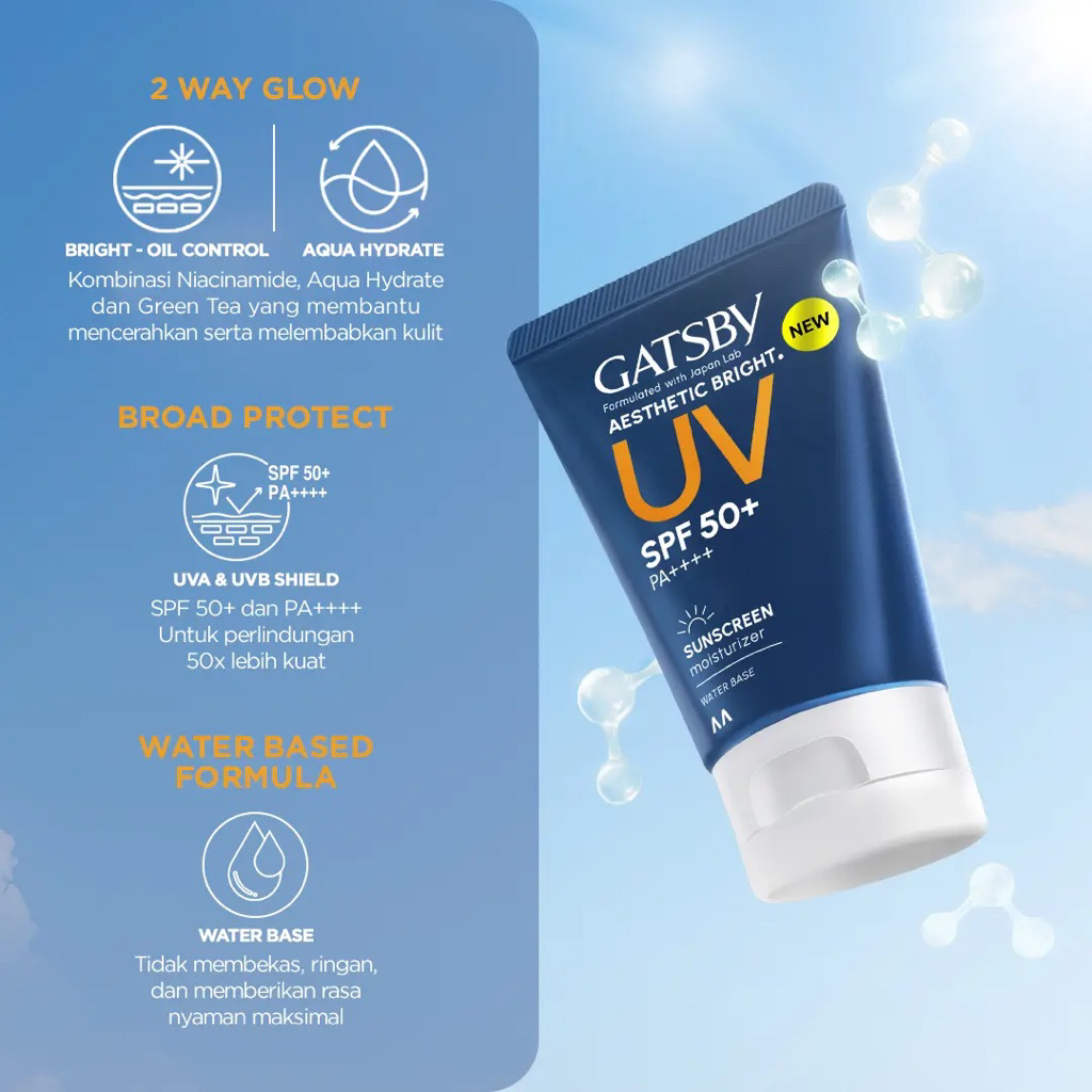 Gatsby sunscreen spf 50 - gatsby sunscreen wajah pria - gatsby sunscreen wajah