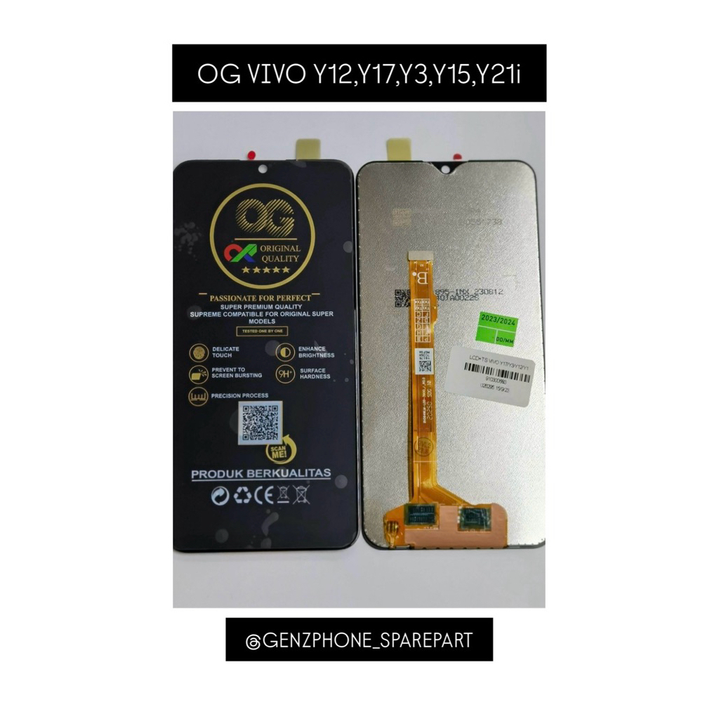 LCD TC VIVO Y12/Y17/Y3/Y15/Y21i OG ORIGINAL KWALITY