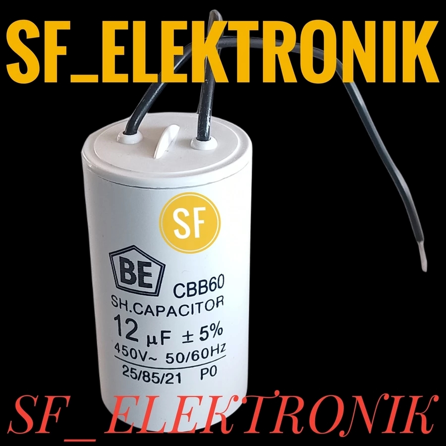 Kapasitor Capacitor 12UF-450V Bulat Kabel