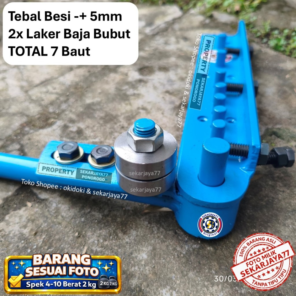 Sekarjaya77 Alat Tekuk Besi Biru Tebal Laker Baja Bubut SJQ18
