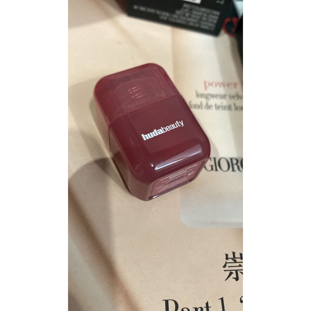 NBC l STOCK l Huda Beauty - Mini Blush Filter Liquid Blush - Shade Black Cherry, Cotton Candy, Peach