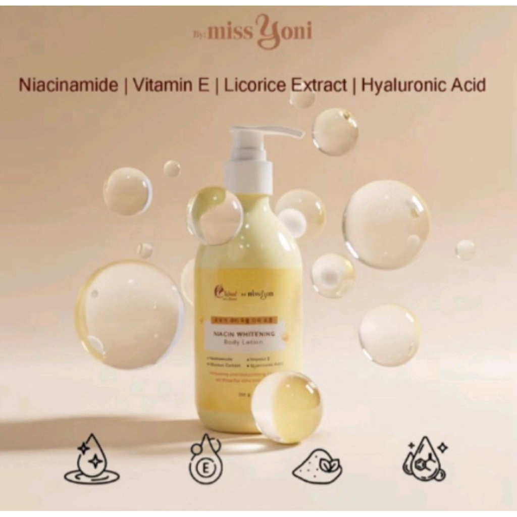 HB Yoni Kuning Yoni Skincare Niacin Whitening Body Lotion