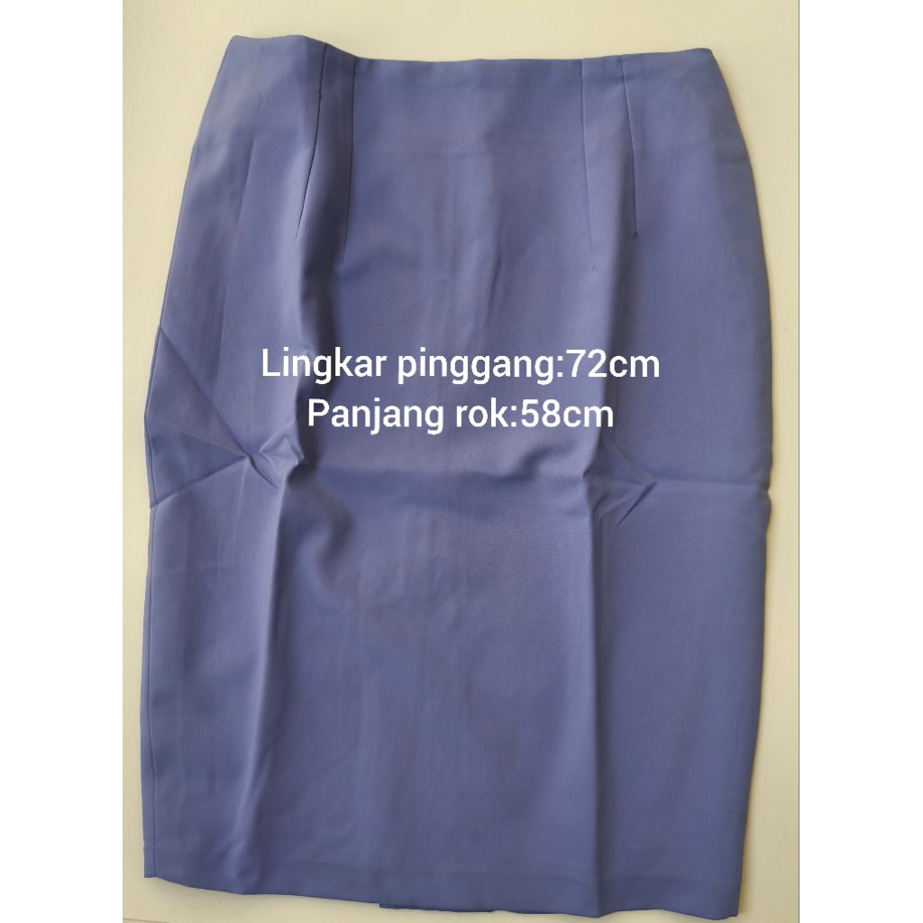 Rok span wanita biru keunguan(Preloved)