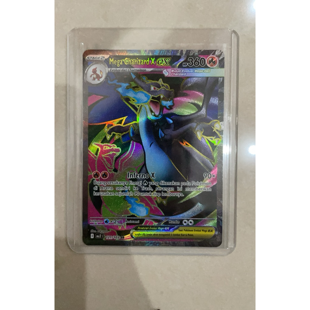Kartu Pokemon Mega Charizard X ex 121/103 SR (ID)