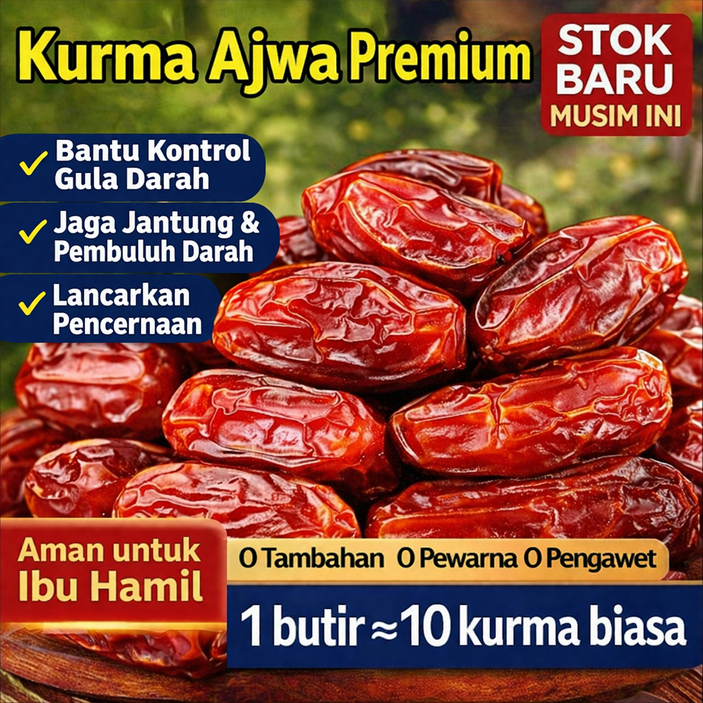 [ Kurma Alami 100% Murni ] Kurma Hitam Alami / Kurma Untuk Kontrol Gula Darah / Kurma Sehat / Manis 