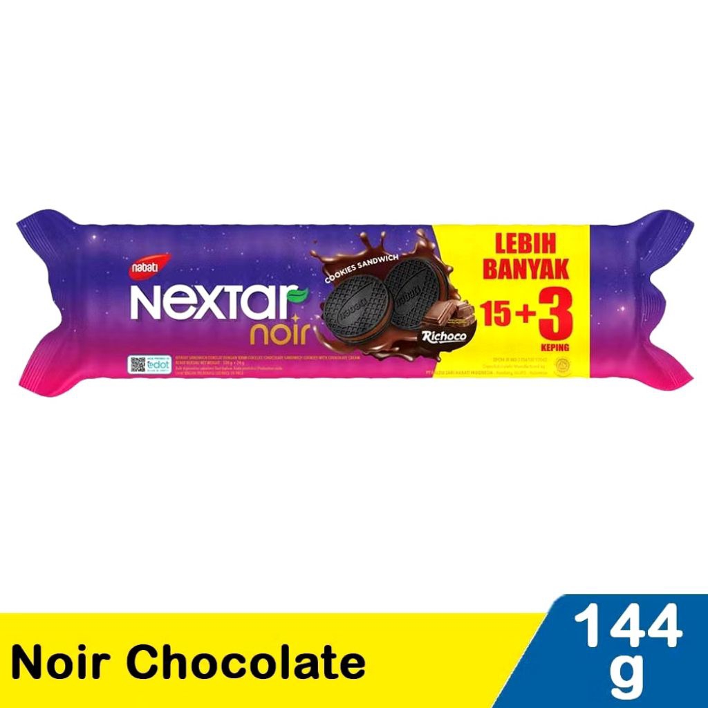 Nextar Noir Sandwich Cookies Richoco/Cream 144 gram