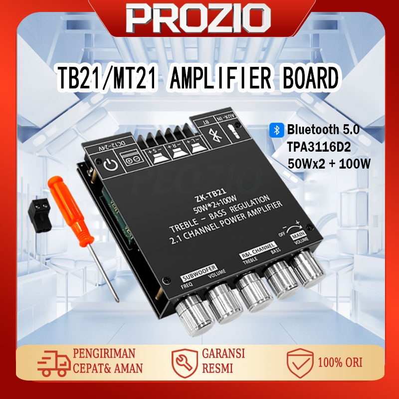 Amplifier Audio Bluetooth ZK-TB21 dengan Teknologi Bluetooth 5.0 dan Chip TPA3116D2