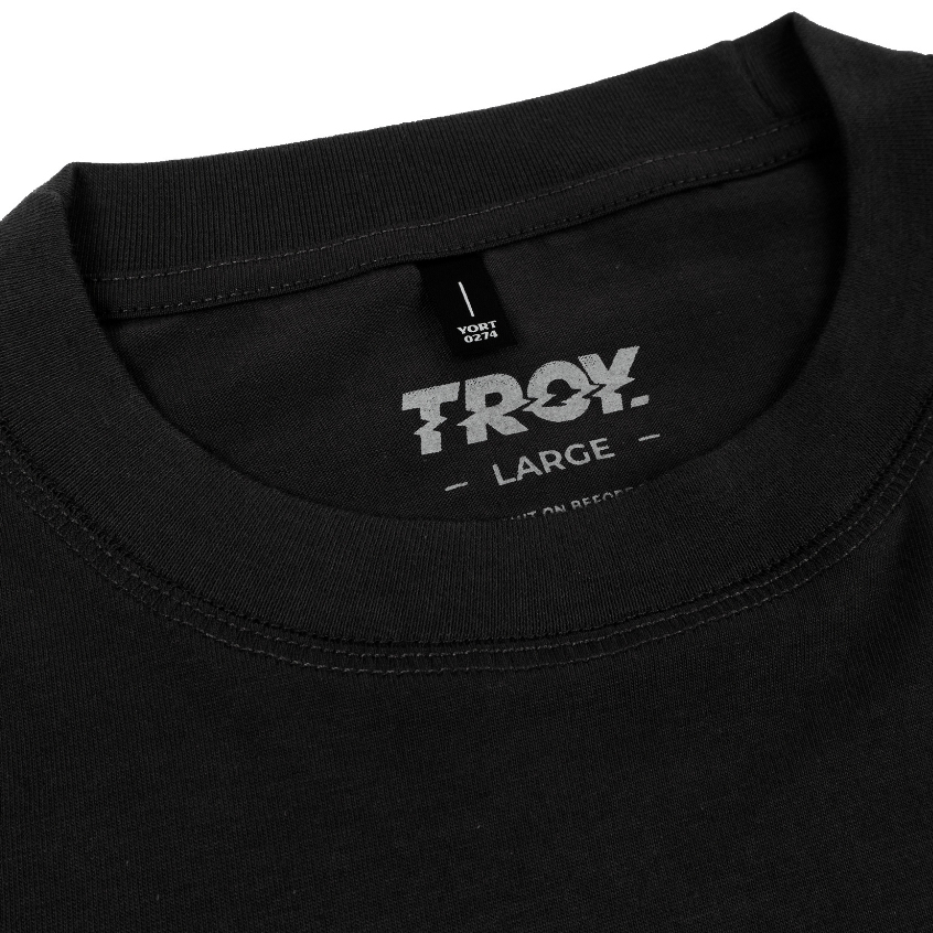 Troy Company Tshirt Black Camouflage - Kaos Pria Hitam Lengan Pendek MTD 250