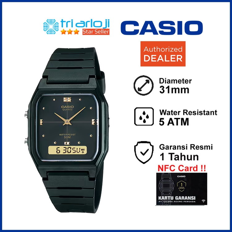 CASIO AW-48HE-1AVDF Jam Tangan Unisex Digital Hitam AW48HE AW-48HE-1A AW 48HE 1AVDF