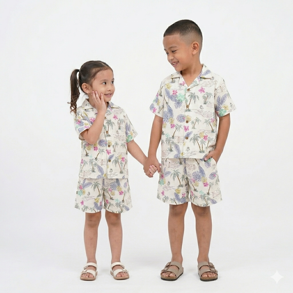 Setelan Anak unisex Hawaian Rayon Premium