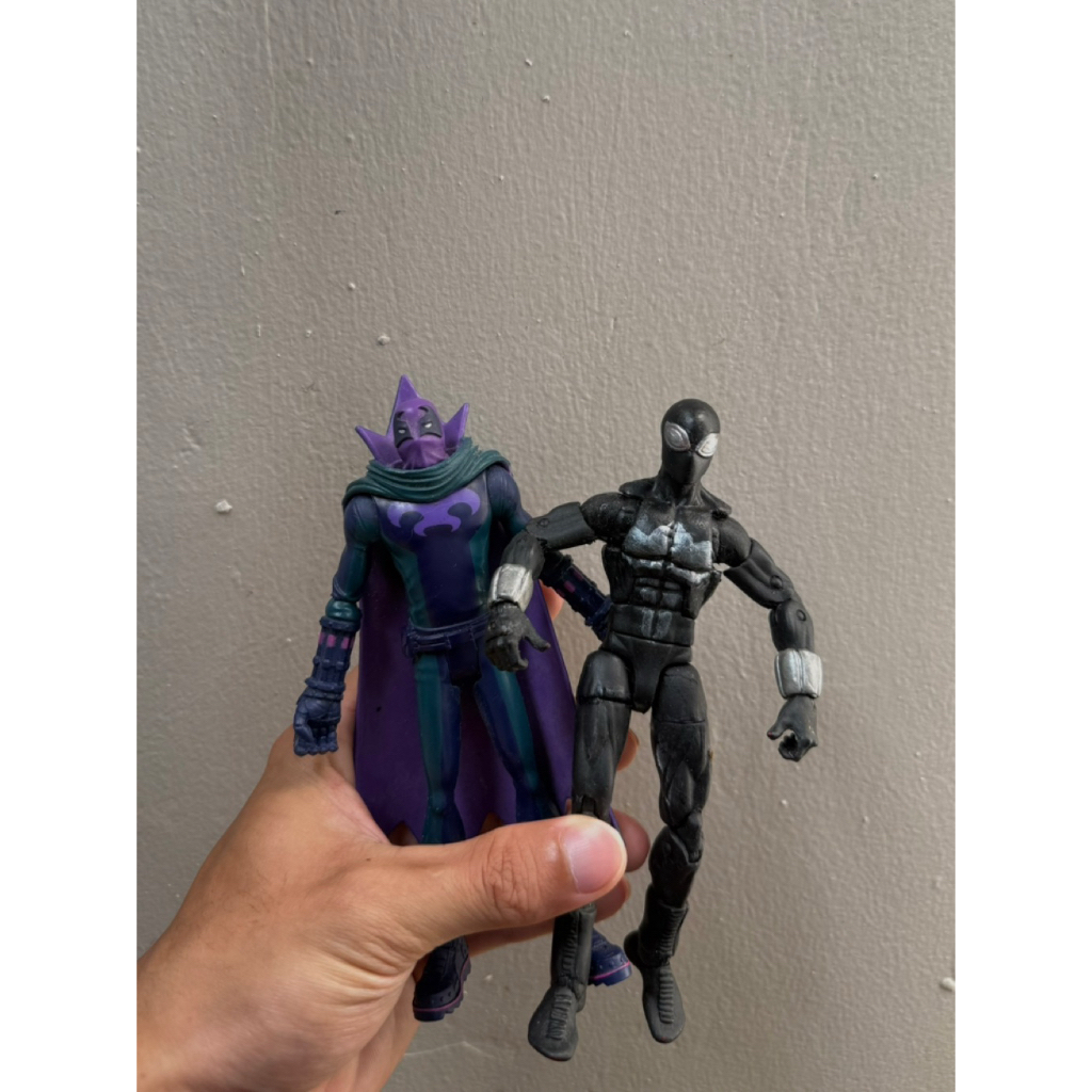 figure spiderman noir custom & prowler hasbro marvel legends