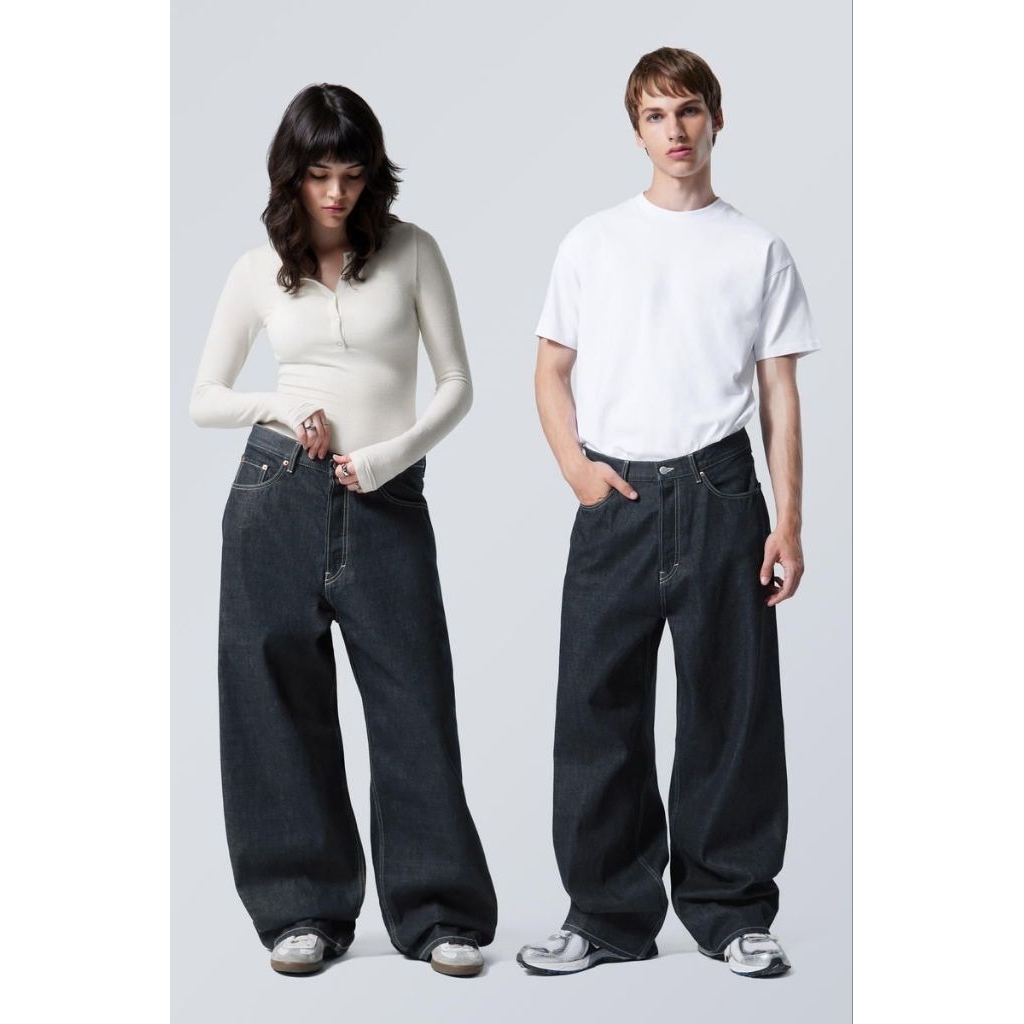 RAW DENIM BAGGY - LONG PANTS JEANS - RAW DENIM BALLOON