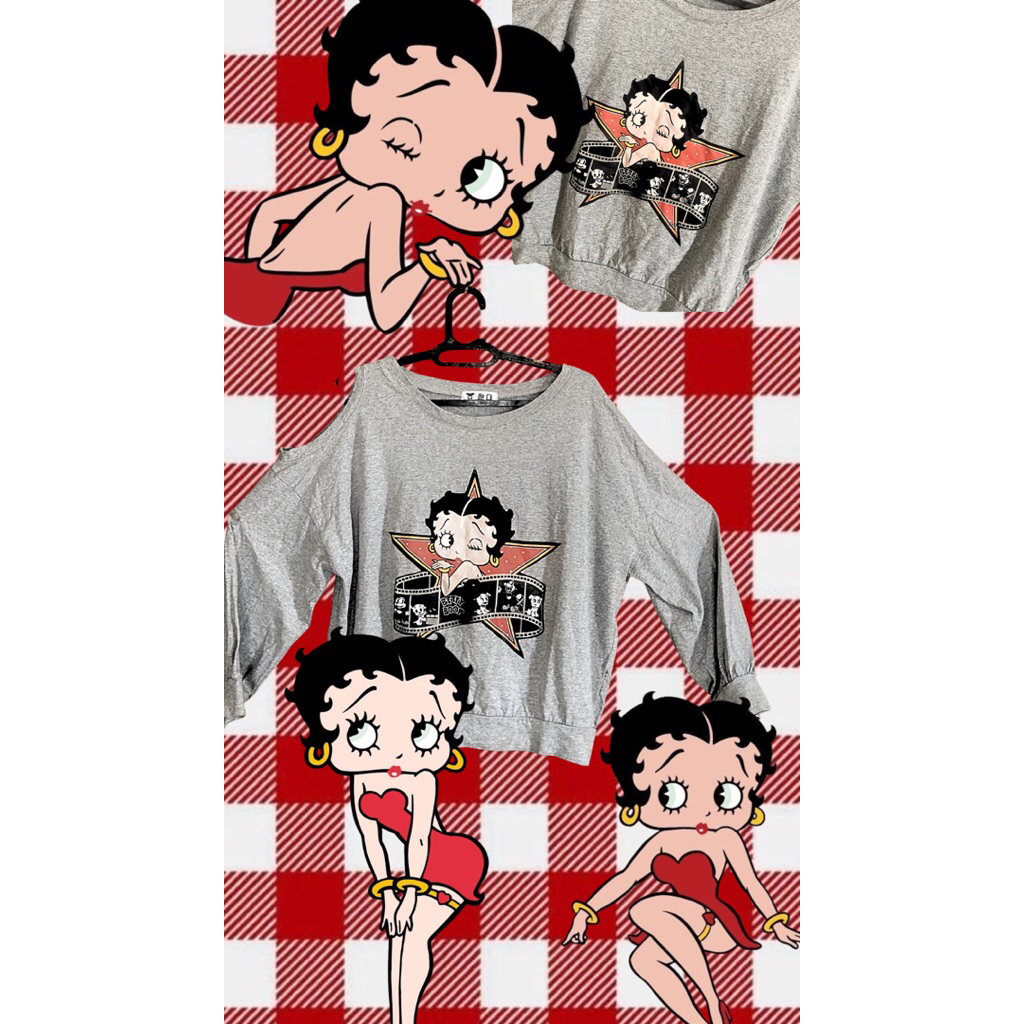 SWETER LENGAN BALON BEETY BOOP